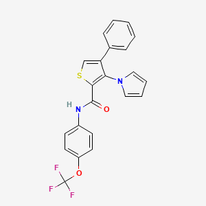 4-phenyl-3-(1H-pyrrol-1-yl)-N-[4-(trifluoromethoxy)phenyl]thiophene-2-carboxamide