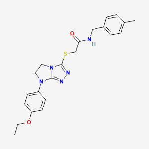 2-{[7-(4-Ethoxyphenyl)-5H,6H,7H-imidazo[2,1-C][1,2,4]triazol-3-YL]sulfanyl}-N-[(4-methylphenyl)methyl]acetamide