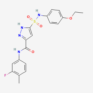 3-[(4-ethoxyphenyl)sulfamoyl]-N-(3-fluoro-4-methylphenyl)-1H-pyrazole-5-carboxamide