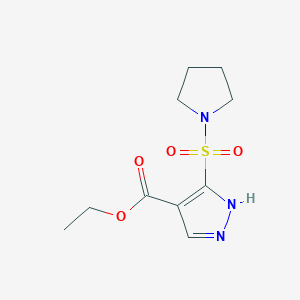 ethyl 3-(pyrrolidin-1-ylsulfonyl)-1H-pyrazole-4-carboxylate