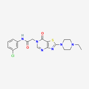 N-(3-chlorophenyl)-2-[2-(4-ethylpiperazin-1-yl)-7-oxo[1,3]thiazolo[4,5-d]pyrimidin-6(7H)-yl]acetamide