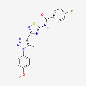 4-bromo-N-{3-[1-(4-methoxyphenyl)-5-methyl-1H-1,2,3-triazol-4-yl]-1,2,4-thiadiazol-5-yl}benzamide