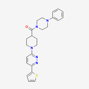 3-[4-(4-Phenylpiperazine-1-carbonyl)piperidin-1-YL]-6-(thiophen-2-YL)pyridazine