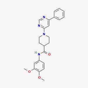 N-(3,4-dimethoxyphenyl)-1-(6-phenylpyrimidin-4-yl)piperidine-4-carboxamide