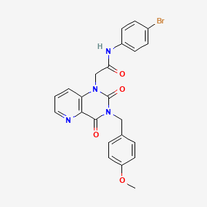 molecular formula C23H19BrN4O4 B11269321 N-(4-bromophenyl)-2-(3-(4-methoxybenzyl)-2,4-dioxo-3,4-dihydropyrido[3,2-d]pyrimidin-1(2H)-yl)acetamide 