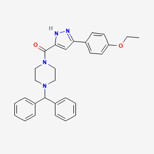 1-(Diphenylmethyl)-4-[3-(4-ethoxyphenyl)-1H-pyrazole-5-carbonyl]piperazine