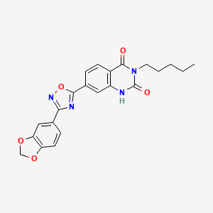 7-[3-(1,3-benzodioxol-5-yl)-1,2,4-oxadiazol-5-yl]-3-pentylquinazoline-2,4(1H,3H)-dione