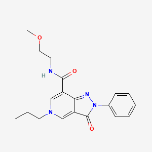 3,5-Dihydro-N-(2-methoxyethyl)-3-oxo-2-phenyl-5-propyl-2H-pyrazolo[4,3-c]pyridine-7-carboxamide