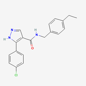 5-(4-chlorophenyl)-N-(4-ethylbenzyl)-1H-pyrazole-4-carboxamide