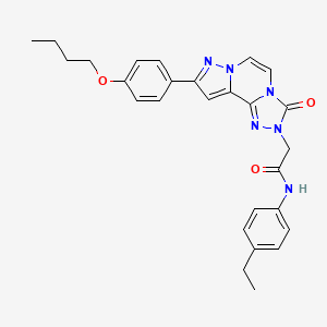 2-[9-(4-butoxyphenyl)-3-oxopyrazolo[1,5-a][1,2,4]triazolo[3,4-c]pyrazin-2(3H)-yl]-N-(4-ethylphenyl)acetamide