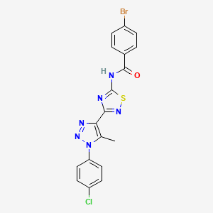 4-bromo-N-{3-[1-(4-chlorophenyl)-5-methyl-1H-1,2,3-triazol-4-yl]-1,2,4-thiadiazol-5-yl}benzamide