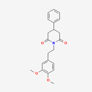 molecular formula C21H23NO4 B11269440 1-[2-(3,4-Dimethoxyphenyl)ethyl]-4-phenylpiperidine-2,6-dione 