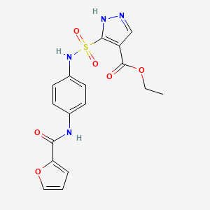 ethyl 5-({4-[(furan-2-ylcarbonyl)amino]phenyl}sulfamoyl)-1H-pyrazole-4-carboxylate