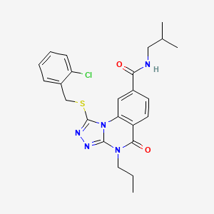 1-((2-chlorobenzyl)thio)-N-isobutyl-5-oxo-4-propyl-4,5-dihydro-[1,2,4]triazolo[4,3-a]quinazoline-8-carboxamide