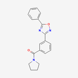 5-Phenyl-3-[3-(pyrrolidine-1-carbonyl)phenyl]-1,2,4-oxadiazole