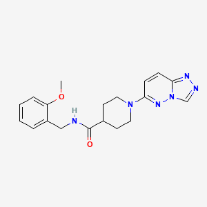 molecular formula C19H22N6O2 B11269532 N-(2-methoxybenzyl)-1-([1,2,4]triazolo[4,3-b]pyridazin-6-yl)piperidine-4-carboxamide 