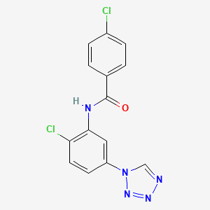 4-chloro-N-(2-chloro-5-(1H-tetrazol-1-yl)phenyl)benzamide