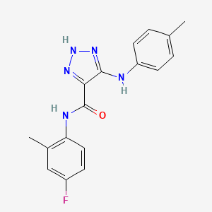 N-(4-fluoro-2-methylphenyl)-5-[(4-methylphenyl)amino]-1H-1,2,3-triazole-4-carboxamide