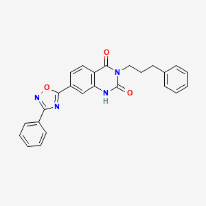 7-(3-phenyl-1,2,4-oxadiazol-5-yl)-3-(3-phenylpropyl)quinazoline-2,4(1H,3H)-dione