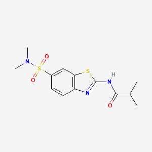 molecular formula C13H17N3O3S2 B11269596 N-[6-(dimethylsulfamoyl)-1,3-benzothiazol-2-yl]-2-methylpropanamide 