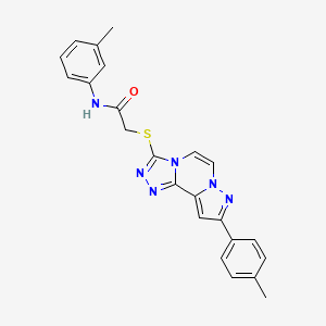 molecular formula C23H20N6OS B11269614 N-(3-Methylphenyl)-2-{[9-(4-methylphenyl)pyrazolo[1,5-A][1,2,4]triazolo[3,4-C]pyrazin-3-YL]sulfanyl}acetamide 