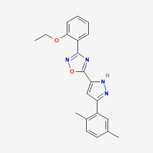 5-[3-(2,5-dimethylphenyl)-1H-pyrazol-5-yl]-3-(2-ethoxyphenyl)-1,2,4-oxadiazole