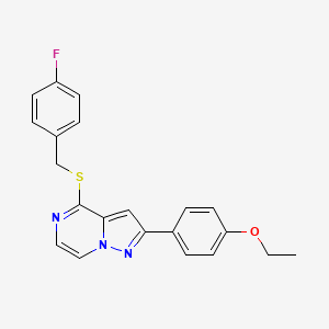 2-(4-Ethoxyphenyl)-4-[(4-fluorobenzyl)sulfanyl]pyrazolo[1,5-a]pyrazine