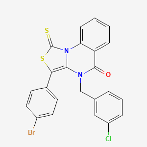 3-(4-Bromophenyl)-4-(3-chlorobenzyl)-1-thioxo-1H-thiazolo[3,4-a]quinazolin-5(4H)-one