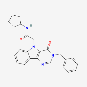 2-(3-benzyl-4-oxo-3H-pyrimido[5,4-b]indol-5(4H)-yl)-N-cyclopentylacetamide