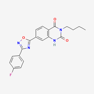 3-butyl-7-[3-(4-fluorophenyl)-1,2,4-oxadiazol-5-yl]quinazoline-2,4(1H,3H)-dione