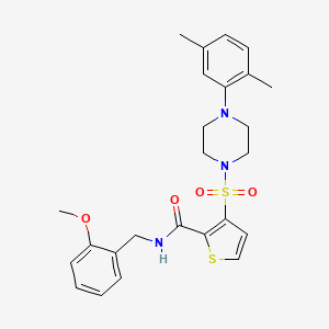 3-{[4-(2,5-dimethylphenyl)piperazin-1-yl]sulfonyl}-N-(2-methoxybenzyl)thiophene-2-carboxamide