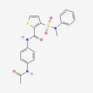 N-[4-(acetylamino)phenyl]-3-[methyl(phenyl)sulfamoyl]thiophene-2-carboxamide