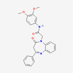 N-(3,4-dimethoxyphenyl)-2-(2-oxo-4-phenyl-2,3-dihydro-1H-1,5-benzodiazepin-1-yl)acetamide