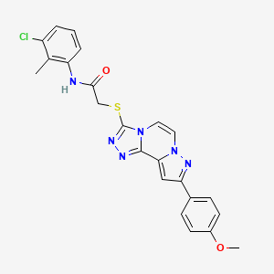 N-(3-Chloro-2-methylphenyl)-2-{[9-(4-methoxyphenyl)pyrazolo[1,5-A][1,2,4]triazolo[3,4-C]pyrazin-3-YL]sulfanyl}acetamide