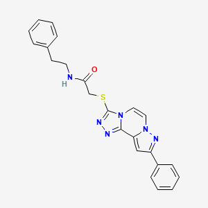 N-phenethyl-2-((9-phenylpyrazolo[1,5-a][1,2,4]triazolo[3,4-c]pyrazin-3-yl)thio)acetamide