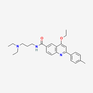 N-(3-(diethylamino)propyl)-4-ethoxy-2-(p-tolyl)quinoline-6-carboxamide