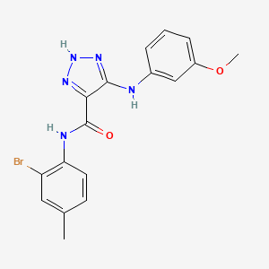 molecular formula C17H16BrN5O2 B11269780 N-(2-bromo-4-methylphenyl)-5-[(3-methoxyphenyl)amino]-1H-1,2,3-triazole-4-carboxamide 