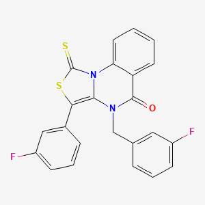 4-(3-fluorobenzyl)-3-(3-fluorophenyl)-1-thioxo-1H-thiazolo[3,4-a]quinazolin-5(4H)-one