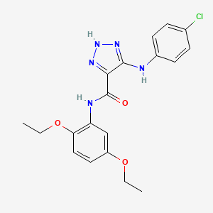 5-[(4-chlorophenyl)amino]-N-(2,5-diethoxyphenyl)-1H-1,2,3-triazole-4-carboxamide