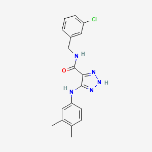 N-(3-chlorobenzyl)-5-[(3,4-dimethylphenyl)amino]-1H-1,2,3-triazole-4-carboxamide