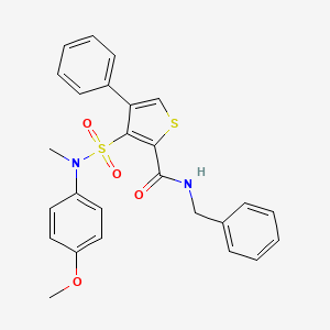 molecular formula C26H24N2O4S2 B11269887 N-benzyl-3-[(4-methoxyphenyl)(methyl)sulfamoyl]-4-phenylthiophene-2-carboxamide 