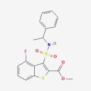 Methyl 4-fluoro-3-[(1-phenylethyl)sulfamoyl]-1-benzothiophene-2-carboxylate