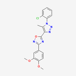 5-(1-(2-chlorophenyl)-5-methyl-1H-1,2,3-triazol-4-yl)-3-(3,4-dimethoxyphenyl)-1,2,4-oxadiazole