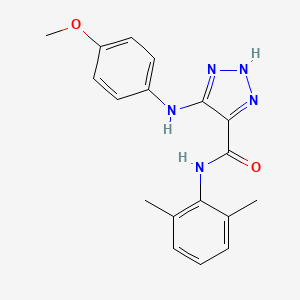 N-(2,6-dimethylphenyl)-5-[(4-methoxyphenyl)amino]-1H-1,2,3-triazole-4-carboxamide