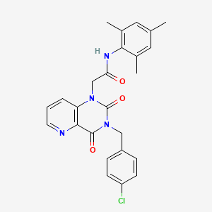 2-(3-(4-chlorobenzyl)-2,4-dioxo-3,4-dihydropyrido[3,2-d]pyrimidin-1(2H)-yl)-N-mesitylacetamide