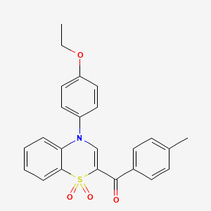 molecular formula C24H21NO4S B11269970 [4-(4-ethoxyphenyl)-1,1-dioxido-4H-1,4-benzothiazin-2-yl](4-methylphenyl)methanone 