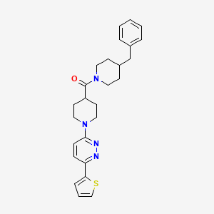 3-[4-(4-Benzylpiperidine-1-carbonyl)piperidin-1-YL]-6-(thiophen-2-YL)pyridazine