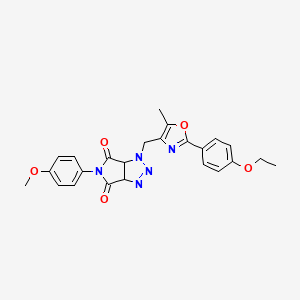 molecular formula C24H23N5O5 B11270013 1-((2-(4-ethoxyphenyl)-5-methyloxazol-4-yl)methyl)-5-(4-methoxyphenyl)-3a,6a-dihydropyrrolo[3,4-d][1,2,3]triazole-4,6(1H,5H)-dione 