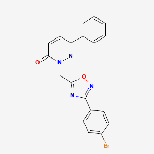 2-{[3-(4-Bromophenyl)-1,2,4-oxadiazol-5-yl]methyl}-6-phenyl-2,3-dihydropyridazin-3-one