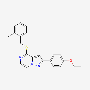 2-(4-Ethoxyphenyl)-4-[(2-methylbenzyl)sulfanyl]pyrazolo[1,5-a]pyrazine